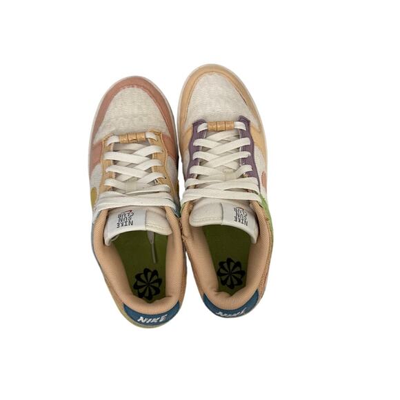 Nike Shoes Dunk Low Retro Sun Club Tan White Multicolor Sneakers Women's 8.5 - Picture 5 of 6